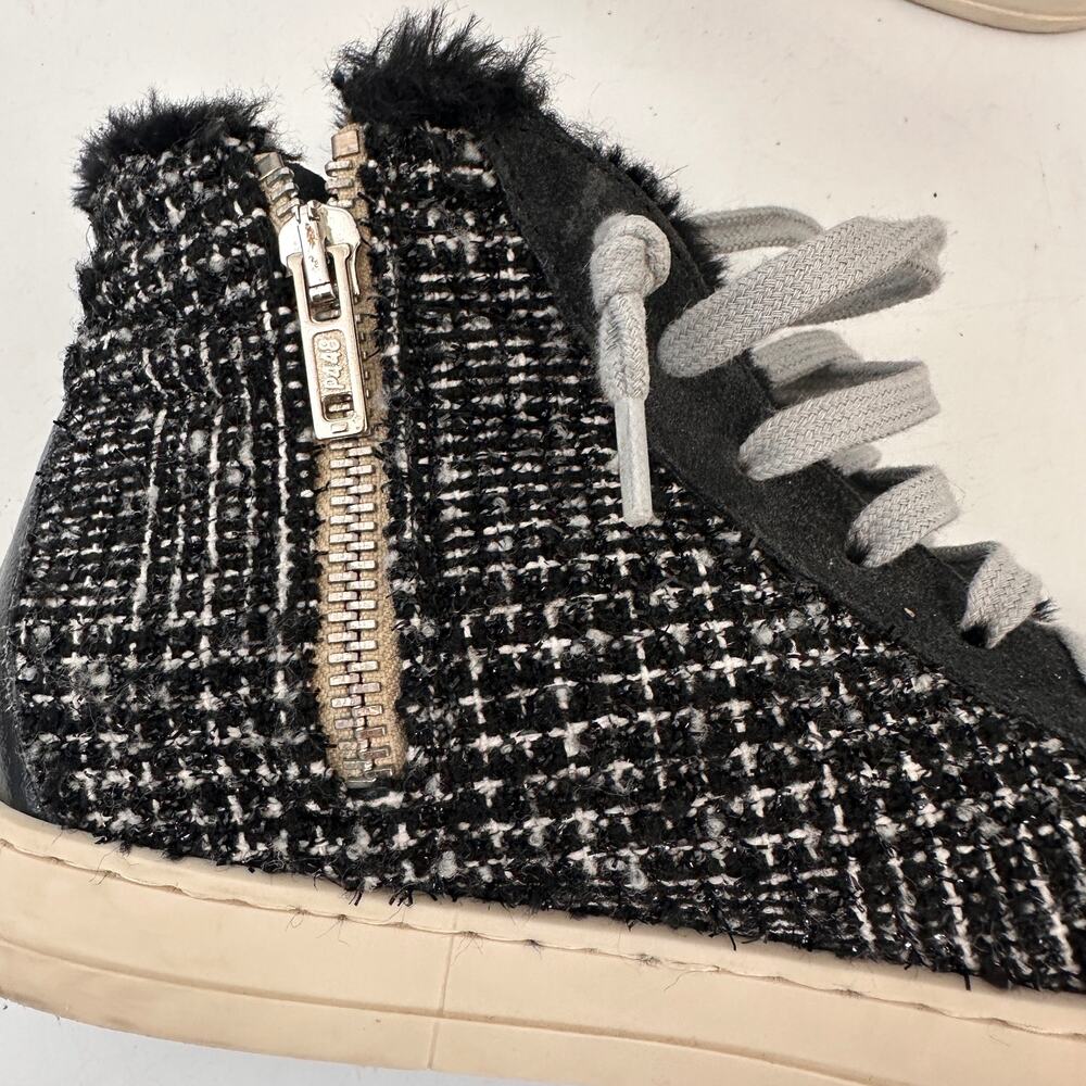 P448 Skate Faux Fur Trim High Top Sneakers // 39 - Picture 6 of 10